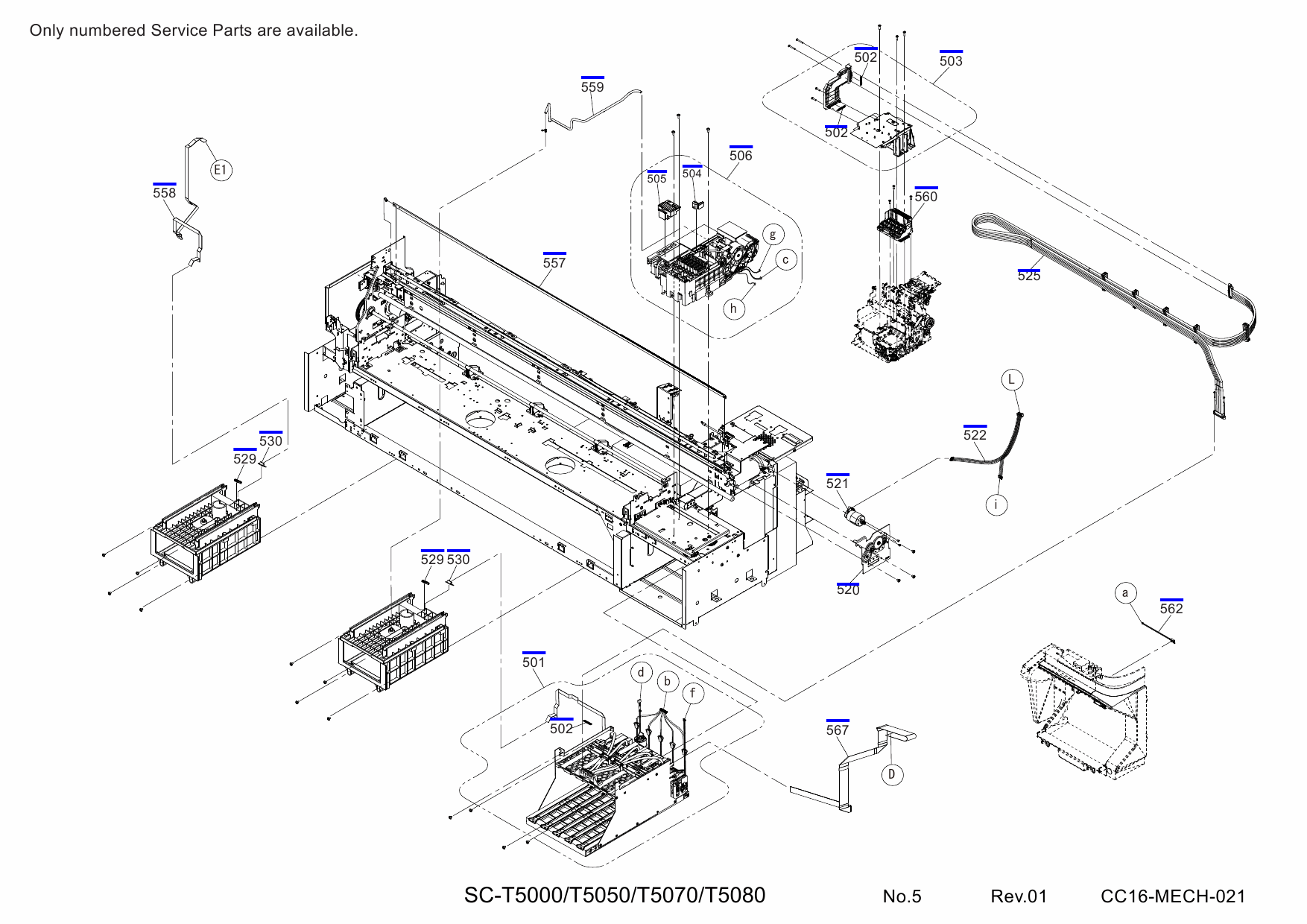 EPSON SureColor T5000 T5050 T5070 T5080 Parts Manual-6